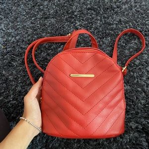 Red mini backpack